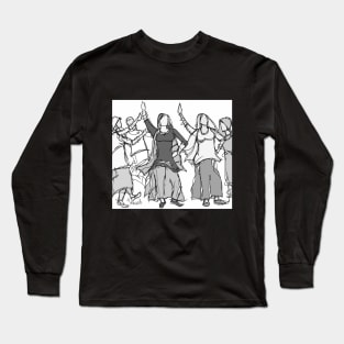 Giddah dancers celebrating Long Sleeve T-Shirt